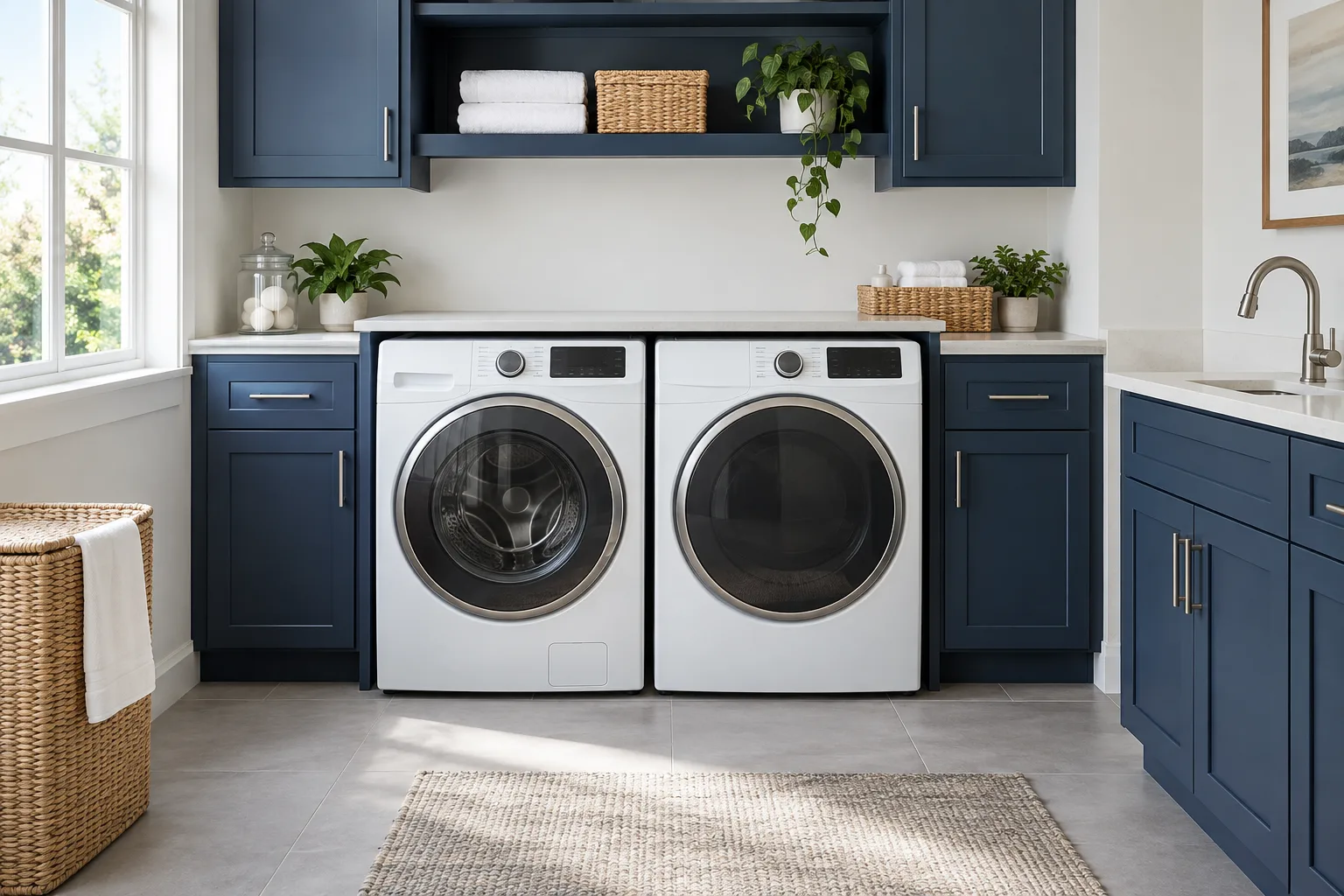 Laundry appliances presented for a managed housing project