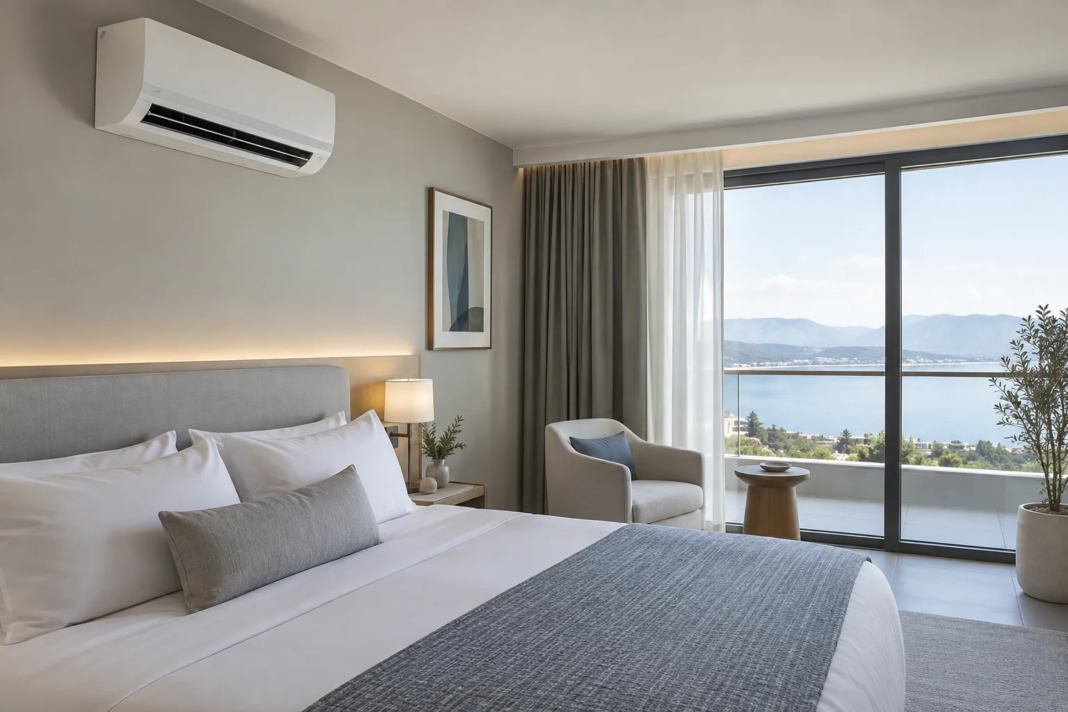 Room climate appliances arranged in a contemporary interior