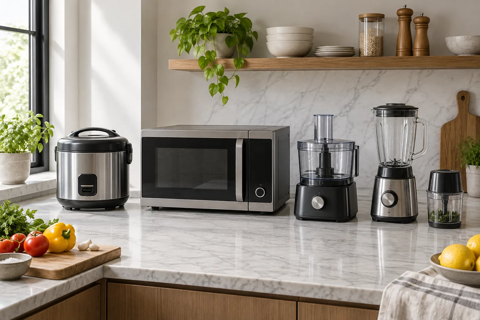 Countertop kitchen equipment displayed for commercial evaluation